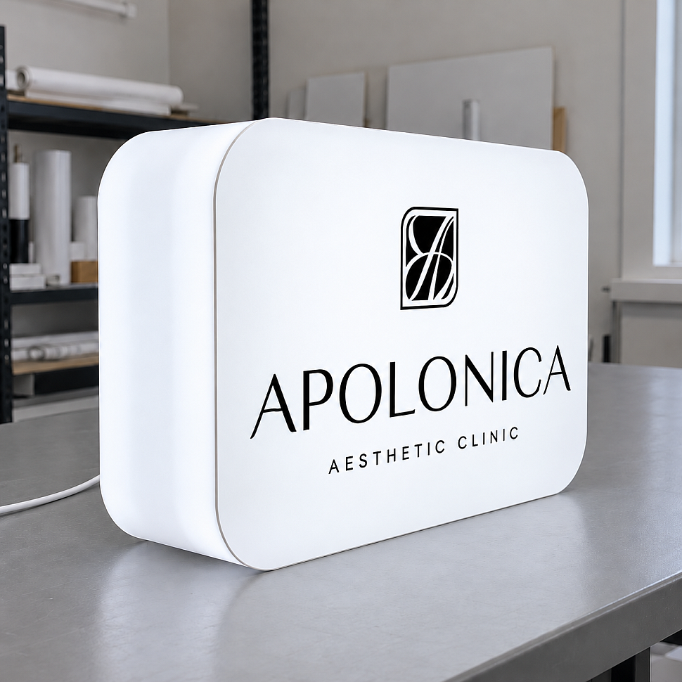 Наше портфолио - Лайтбокс для косметологического центра "Apolonica Aesthetic Clinic"